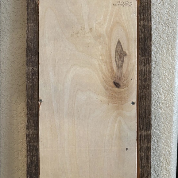 Farmhouse Style Framed Wood Wall Decor W/Painted Chickens Sitting On A Big Egg - Picture 2 of 2